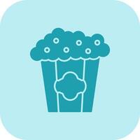 Popcorn Glyph Tritone Icon vector