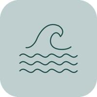 Wave Glyph Tritone Icon vector