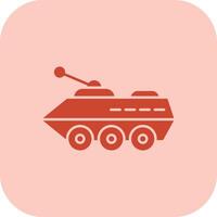 Armored Vehicle Glyph Tritone Icon vector