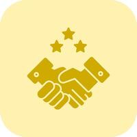 Partnership Handshake Glyph Tritone Icon vector