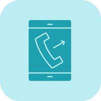 Call Glyph Tritone Icon vector