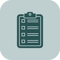 Checklist Glyph Tritone Icon vector