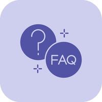 Question Glyph Tritone Icon vector