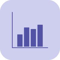 Bar Chart Glyph Tritone Icon vector