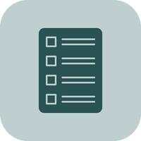 Task List Glyph Tritone Icon vector