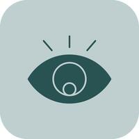 Eye Glyph Tritone Icon vector