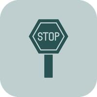 Pit Stop Glyph Tritone Icon vector