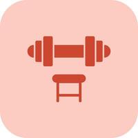 Dumbbell Glyph Tritone Icon vector