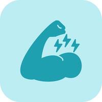 Muscle Glyph Tritone Icon vector