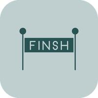 Finish Line Glyph Tritone Icon vector