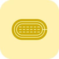 Running Track Glyph Tritone Icon vector