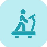 Treadmill Glyph Tritone Icon vector