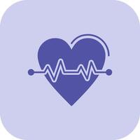 Heart Rate Glyph Tritone Icon vector