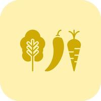 Vegetables Glyph Tritone Icon vector