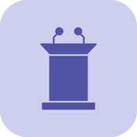 Podium Glyph Tritone Icon vector