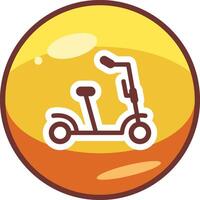 patada scooter vecto icono vector