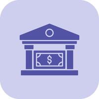 Bank Glyph Tritone Icon vector