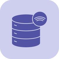 Wireless Database Glyph Tritone Icon vector