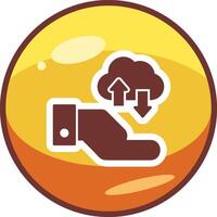 Cloud Data Transfer Vector Icon