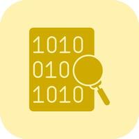 Code Search Glyph Tritone Icon vector