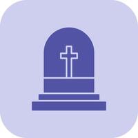 Grave Glyph Tritone Icon vector