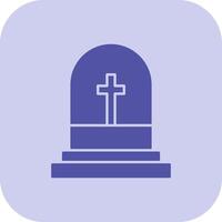 Grave Glyph Tritone Icon vector