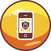 Mobile Security Vector Icon