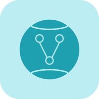Share Option Glyph Tritone Icon vector
