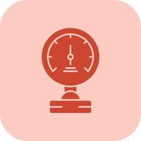 Pressure Meter Glyph Tritone Icon vector