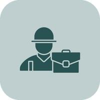 Worker Glyph Tritone Icon vector