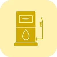 Gas Station Glyph Tritone Icon vector