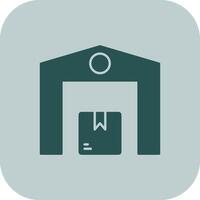 Warehouse Glyph Tritone Icon vector