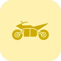 Motocross Glyph Tritone Icon vector