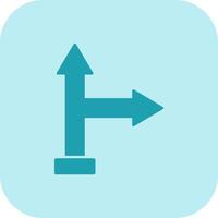 Go Right Glyph Tritone Icon vector