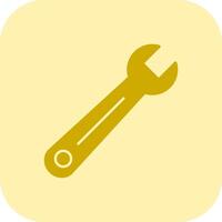 Wrench Glyph Tritone Icon vector