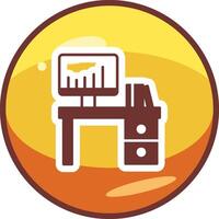 Office Desk Vector Icon