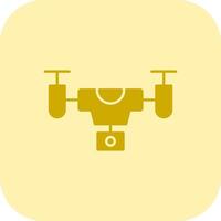 Drone Glyph Tritone Icon vector