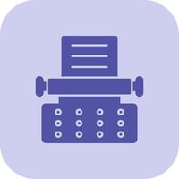 Typewriter Glyph Tritone Icon vector