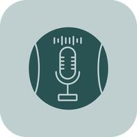 Voice Recorder Glyph Tritone Icon vector