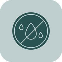 No Water Glyph Tritone Icon vector