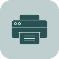 Printer Glyph Tritone Icon vector