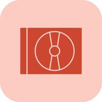 Cd Player Glyph Tritone Icon vector