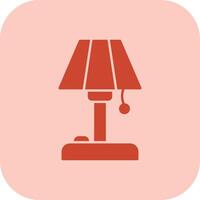 Floor Lamp Glyph Tritone Icon vector