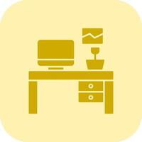 lugar de trabajo glifo tritono icono vector