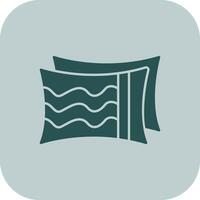 Pillow Glyph Tritone Icon vector