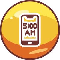 Smartphone Alarm Vector Icon