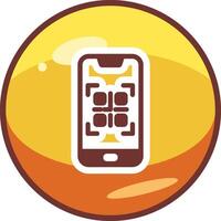 teléfono inteligente qr código vecto icono vector