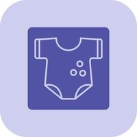 bebé ropa glifo tritono icono vector