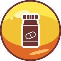 Pills Bottle Vector Icon