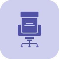 asiento glifo tritono icono vector